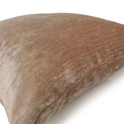 Dark Beige Pillow Cover, Throw Decorative Cushion Pillowcase, Accent Pillow, Velour Blend Cover - thumbnail 4
