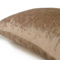 Dark Beige Pillow Cover, Throw Decorative Cushion Pillowcase, Accent Pillow, Velour Blend Cover - thumbnail 3