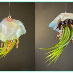Handmade Clay Jellyfish Air Plant Holder - thumbnail 4