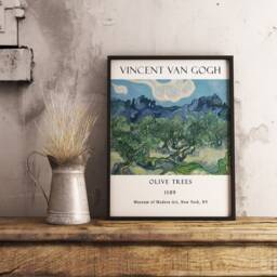 Van Gogh Exhibition Poster, Olive Trees, Floral Art Print, Scenery Art, Famous Wall Decor, Gift Idea, A1/A2/A3/A4 - thumbnail 2