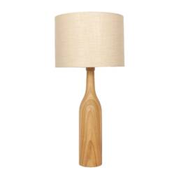 Hand Turned Oak Table Lamp/ Wooden Lamp - thumbnail 3