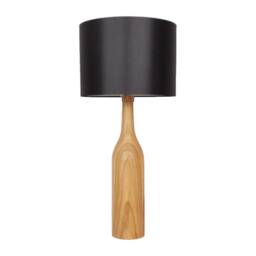 Hand Turned Oak Table Lamp/ Wooden Lamp - thumbnail 2
