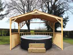 Hot Tub Gazebo Diy Kit, 3M X 3M, Including Fixings, Pergola, Bbq Cover, Cheap, Editable - Including Steps - thumbnail 1