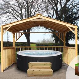 Hot Tub Gazebo Diy Kit, 3M X 3M, Including Fixings, Pergola, Bbq Cover, Cheap, Editable - Including Steps - thumbnail 2