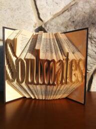 Soulmates - Folded Book Art Fully Customizable, Love, Anniversary - thumbnail 1