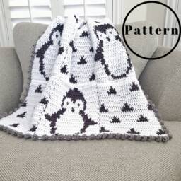 Crochet Penguin Baby Blanket Pattern Beginner Friendly - PDF Pattern - thumbnail 2