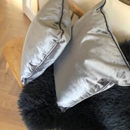 Gorgeous Pewter Grey Blue Silky Velvet Scatter Cushions, Cushion, Variety Of Colours, Luxury Home Decor, Interior Design - thumbnail 3