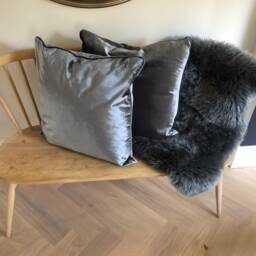 Gorgeous Pewter Grey Blue Silky Velvet Scatter Cushions, Cushion, Variety Of Colours, Luxury Home Decor, Interior Design - thumbnail 4