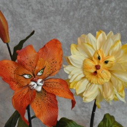 Alice in Wonderland - NonTalking Flowers Orange Tiger Lily 1st Edition Sutherland - thumbnail 3