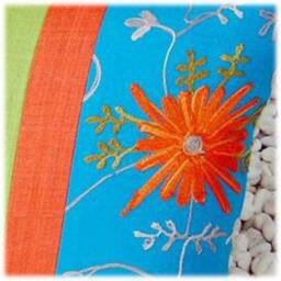 Flower Embroidery Cushion Cover - thumbnail 3