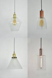 Led Custom Glass Shade Pendant Light Edison Lamp Kitchen Island Ceiling Fixture Colorful Lighting Brass Cone Shade Design Your Own