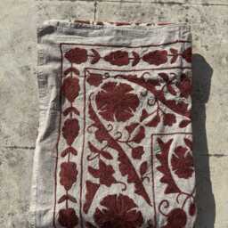 Traditional Hand-Embroidered Cotton Suzani Multi-Purpose Cloth - thumbnail 4