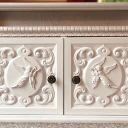 Elegant Wooden Key Cabinet With Angel Carvings - Keep Your Space Organized in Style - thumbnail 2