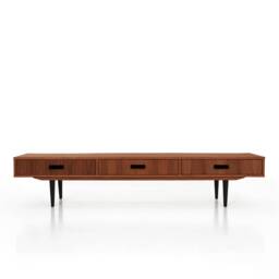 Mid-Century Sideboard, Dresser, Commode, Credenza Made Of Oak Veneer - Teak Colour Livlo T-L01