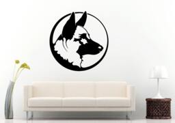 German Shepard Dog Mans Best Friend Cop Breed Animal Wall Decal Vinyl Sticker Mural Room Decor L945 - thumbnail 1
