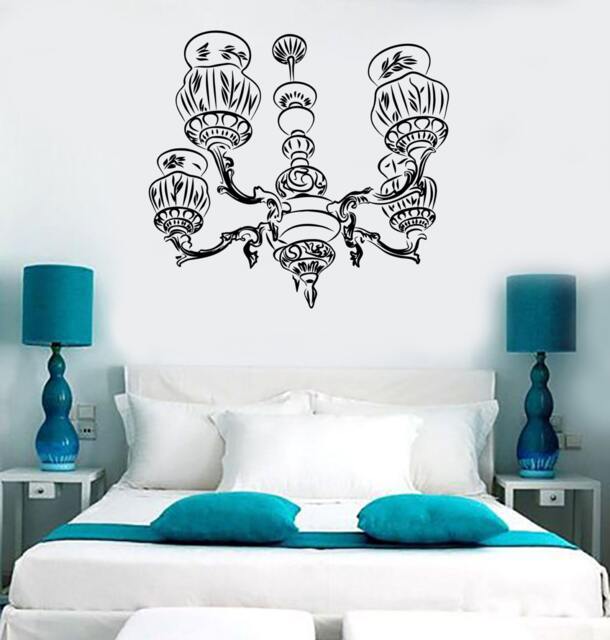 Wall Vinyl Decal Chandelier Contemporary Modern Living Room Decor 1301Dz - image 1