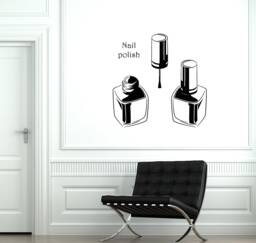Nail Polish Vinyl Wall Decal Beauty Salon Studio Bar Manicure Stickers Mural - #2755Di - thumbnail 1