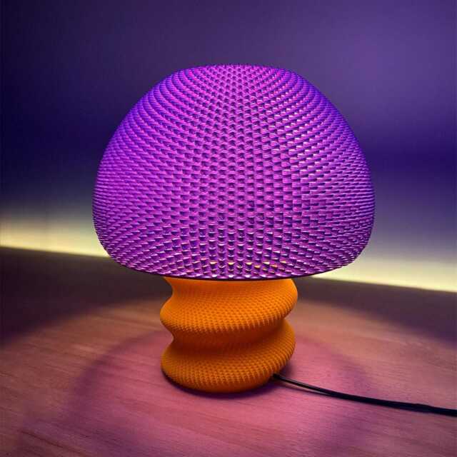 Musho Table Lamp, Modern Ripple Mesh Solid Contemporary 3D Printed Lighting - image 1