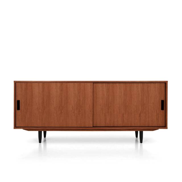Mid-Century Sideboard, Dresser, Commode, Credenza Made Of Oak Veneer - Teak Colour Livlo T-S06 - image 1