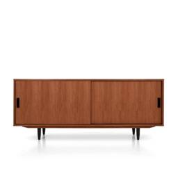 Mid-Century Sideboard, Dresser, Commode, Credenza Made Of Oak Veneer - Teak Colour Livlo T-S06