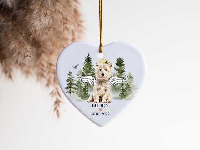 West Highland White Terrier, Dog Loss Gift, Pet Memorial Gift For Christmas, Keepsake Lover, Custom Ornament, Passed Away - image 1