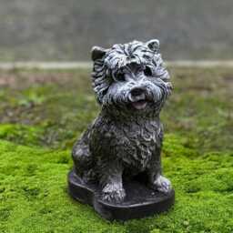 Concrete Westie Dog Sculpture Outdoor Pet Statue Handmade Puppy Ornament Patio Terrier Decor Memorial Figure Lover Gift - thumbnail 4
