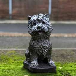 Concrete Westie Dog Sculpture Outdoor Pet Statue Handmade Puppy Ornament Patio Terrier Decor Memorial Figure Lover Gift - thumbnail 1