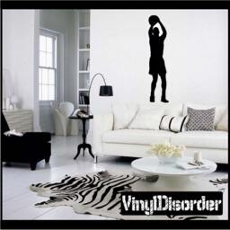 Basketball Vinyl Wall Decal Or Car Sticker - Basketballst002Et - thumbnail 1