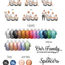 Personalized Family Portrait Print, Custom Illustration, Father's Day Gift - thumbnail 3