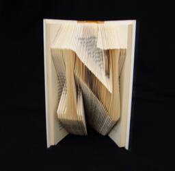 N Monogram Letters Alphabets Characters Folded-Book Art Sculpture - thumbnail 1