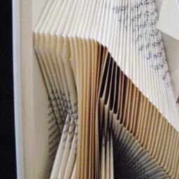 N Monogram Letters Alphabets Characters Folded-Book Art Sculpture - thumbnail 4