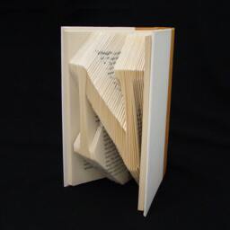 N Monogram Letters Alphabets Characters Folded-Book Art Sculpture - thumbnail 2