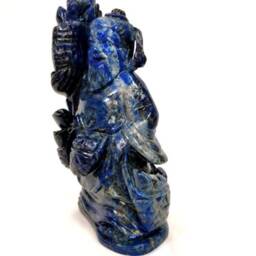 Lapis Chinese Old Fisherman Buddha, Man Statue, Buddha Figurines, Lapis Lazuli Home Decoration, Christmas Gift - thumbnail 3
