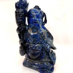 Lapis Chinese Old Fisherman Buddha, Man Statue, Buddha Figurines, Lapis Lazuli Home Decoration, Christmas Gift - thumbnail 2