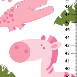 Personalized Safari Adventure For Girls Growth Chart, Kids Wall Decor - thumbnail 1