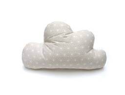 Cloud Pillow - Cuddle Pillow For Kids With Terry On The Backside Happy Star Gray - thumbnail 1