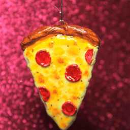 Pizza Ornament - Cheesy Pepperoni Christmas Decor - thumbnail 4