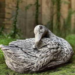 Stone Duck Figurine Concrete Goose Sculpture Cement Bird Decoration Outdoor Farm Animal Statue Garden Ornament Goose Lover Gift Yard Art - thumbnail 1