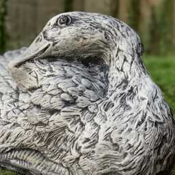 Stone Duck Figurine Concrete Goose Sculpture Cement Bird Decoration Outdoor Farm Animal Statue Garden Ornament Goose Lover Gift Yard Art - thumbnail 2
