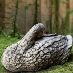 Stone Duck Figurine Concrete Goose Sculpture Cement Bird Decoration Outdoor Farm Animal Statue Garden Ornament Goose Lover Gift Yard Art - thumbnail 3
