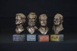 Poe, Wells, & Verne Statues - thumbnail 1