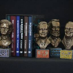 Poe, Wells, & Verne Statues - thumbnail 2