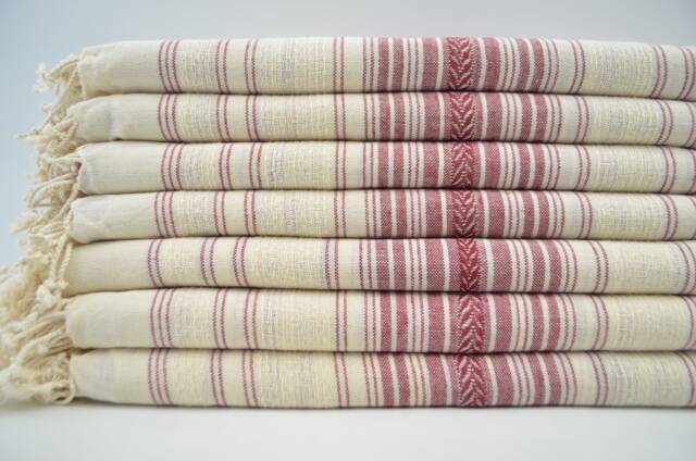Turkish Towel, Burgundy Towel, 37x70, Peshtemal, Handmade Towel, Towel, Beach Towel, Turkish Bath Towel, Bohemian Towel, Pool Towel, B6-Artemis - image 1