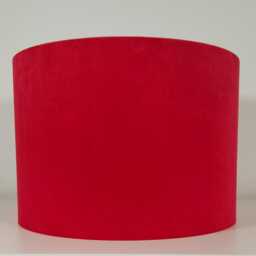Scarlet Red Velvet Drum Lampshade Table/Floor Lamp Or Pendant Light - thumbnail 2