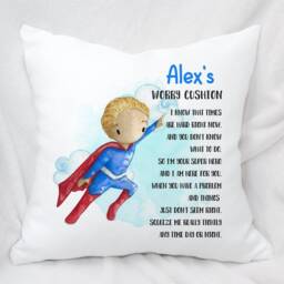 Personalised Superhero Worry Cuddle Cushion, Ideal Gift For Kids, 4 Designs - thumbnail 3