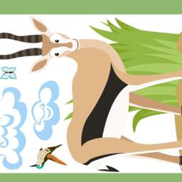 "Wall Sticker ""Thomson Gazelle" - thumbnail 3
