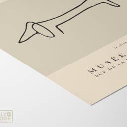 Picasso Dog Line Art Print, Cute Minimalist Gicl??e Poster, Lover Gift - thumbnail 2