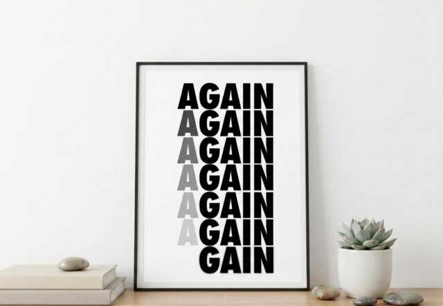 Motivational Typographic Print Wall Art - image 1