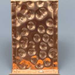Hammered Copper Business Card Holder, Vertical Desk Organizer - thumbnail 2