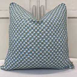 Cushions Made in Fermoie Ruffle Blue Green Cotton Decorative Sofa Throw Pillow Cover - thumbnail 3